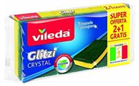 Vileda Spugne Abrasive Glitzi Fibra Verde + Spugna Pz.3