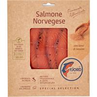 Fjord Salmone Norvegese Taglio Sashimi Con Sesamo Gr.100