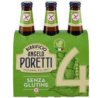 Birra Poretti 4 Luppoli Senza Glutine Cl.33x3