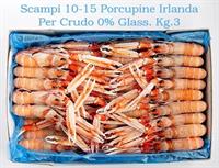 Scampi 10-15 Porcupine Irlanda Per Crudo 0% Glass. Kg.3